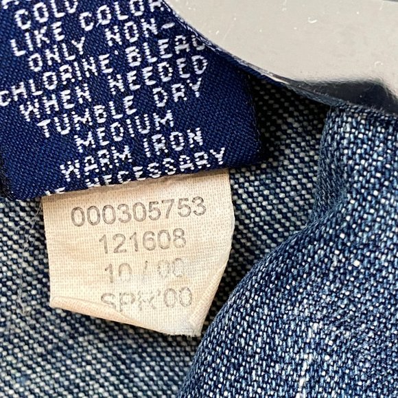 Vintage Y2k Gap Dark Wash Denim Trucker Jacket - Picture 12 of 13